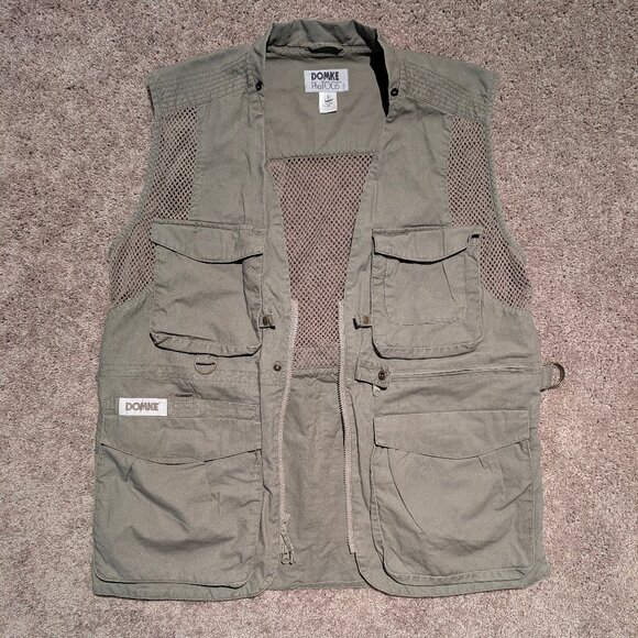 Domke PhoTogs Vest Men's Size Large Photo Clear Cargo Safari Mesh Khaki-Green - Picture 1 of 10